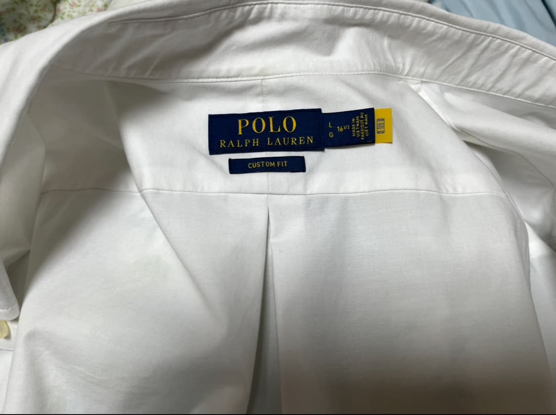 폴로 랄프로렌 반팔 셔츠 화이트 L 상품이미지3