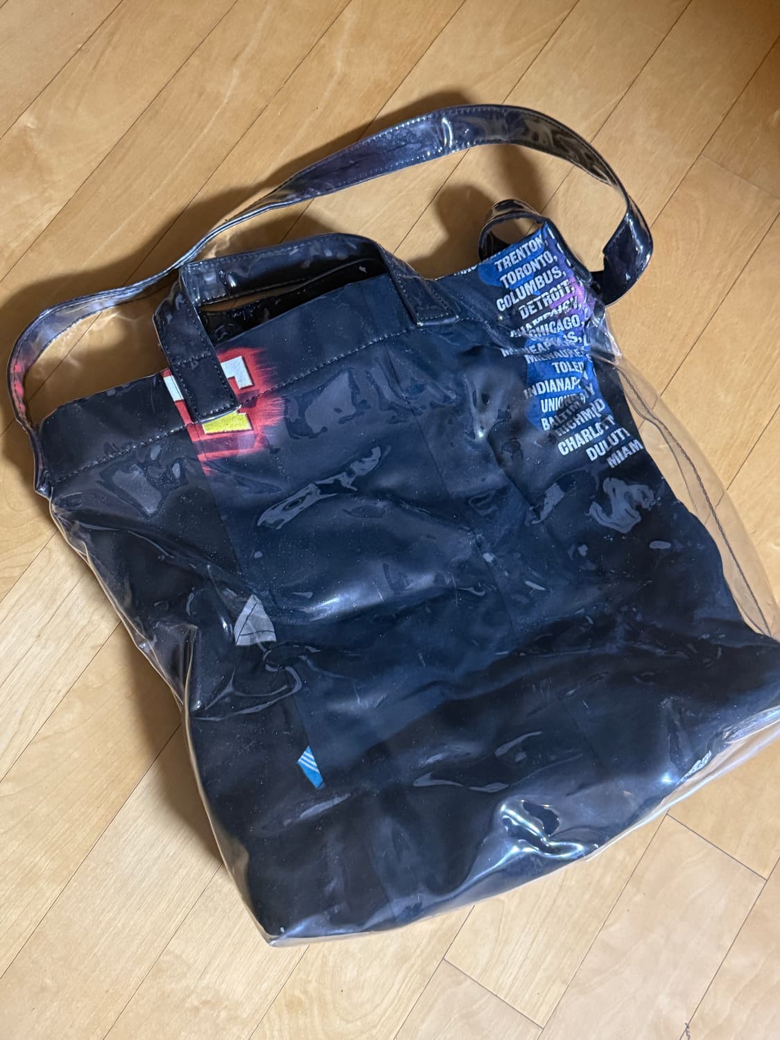 꼼데가르송셔츠 pvc 투웨이 토트백 상품이미지2