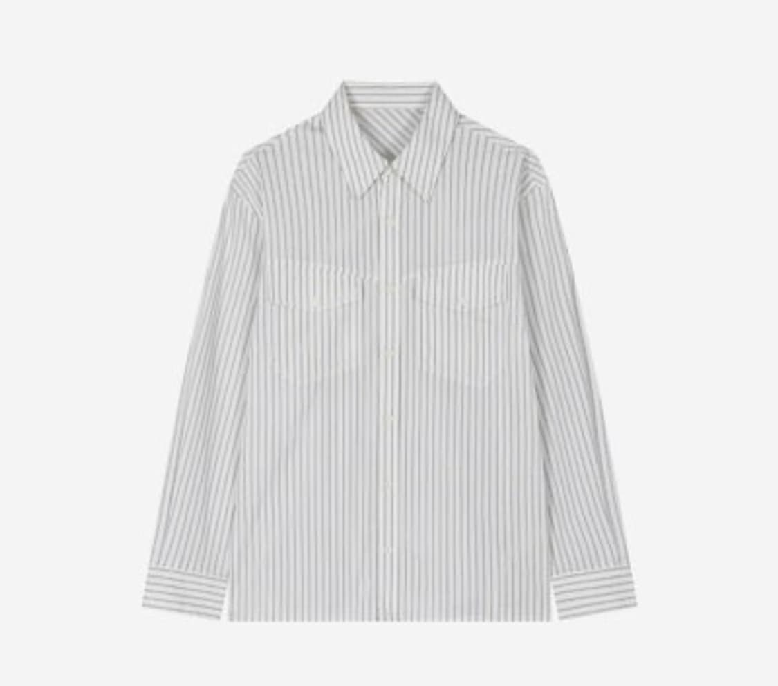 판매 웨이비니스 호리즌 스트라이프 셔츠 블랙 2사이즈 상품이미지2