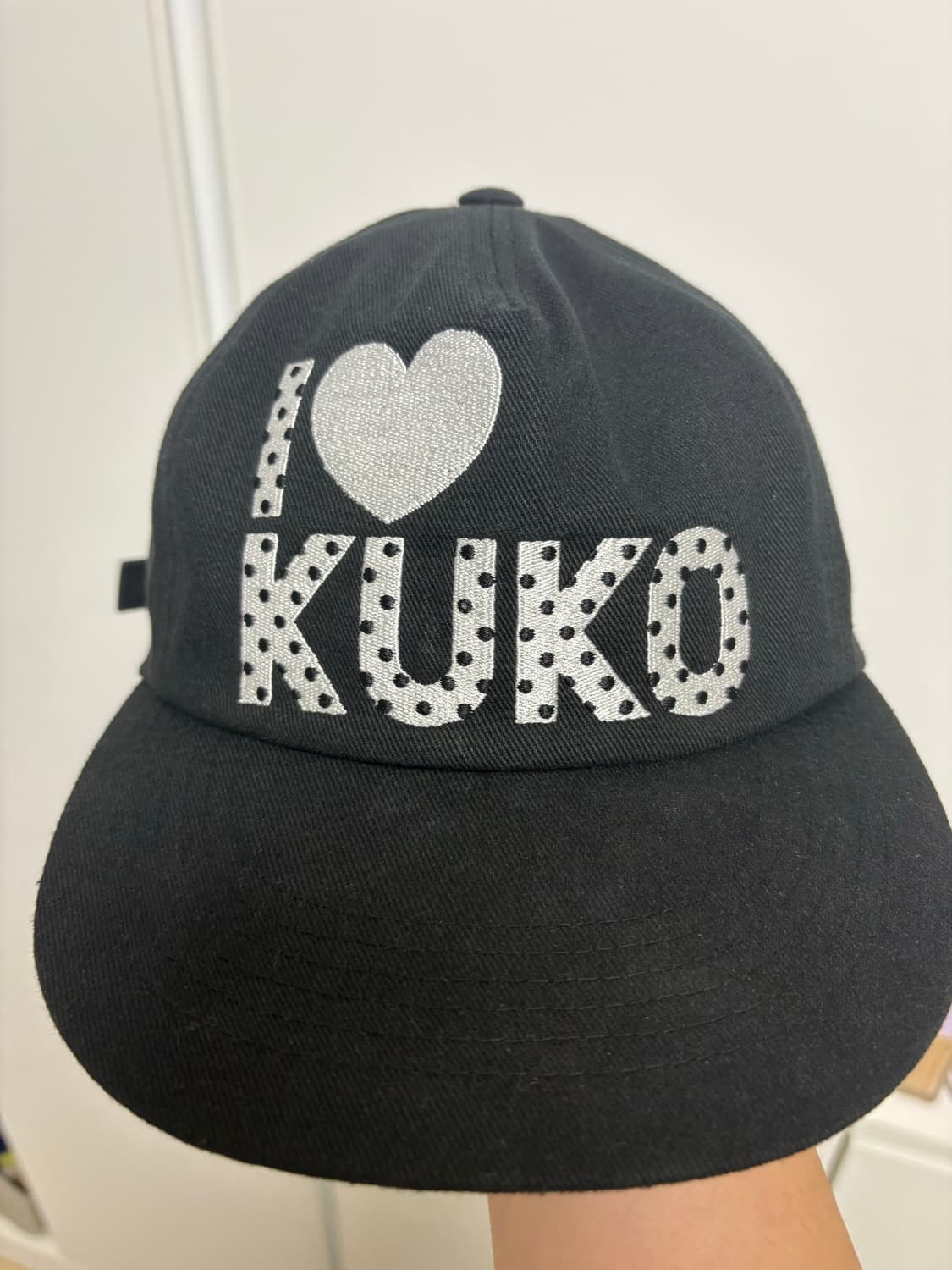 쿠코 도트 캡모자 볼캡 블랙 kuko 상품이미지1