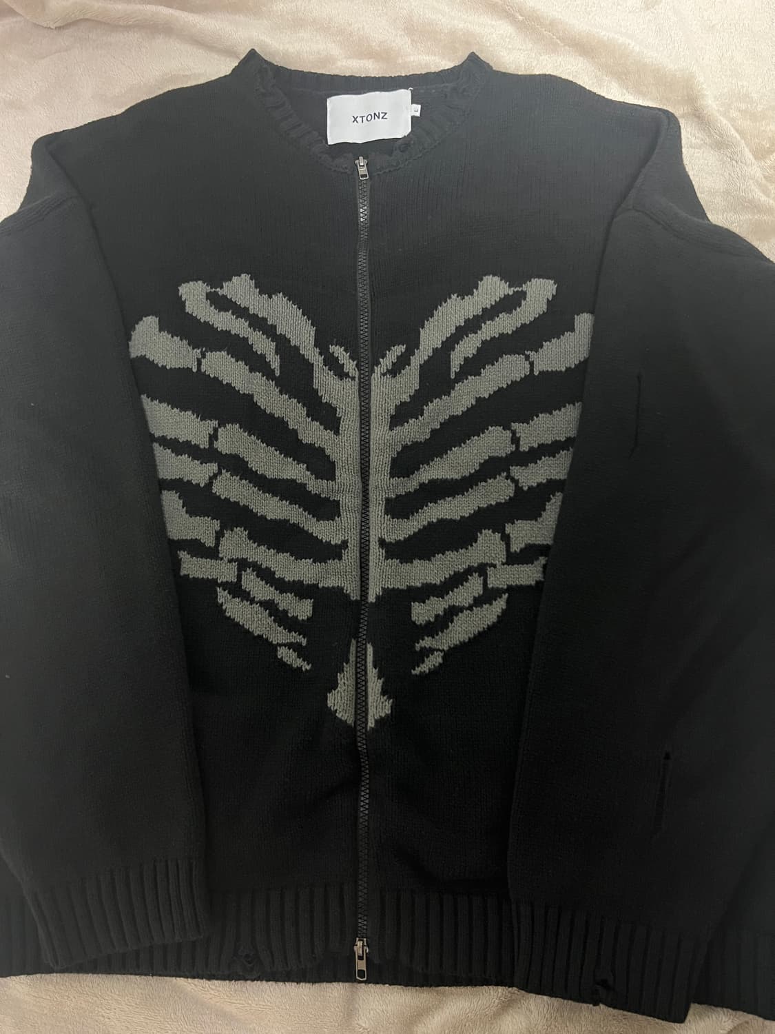 엑스톤즈 보운 니트집업 L size 상품이미지3