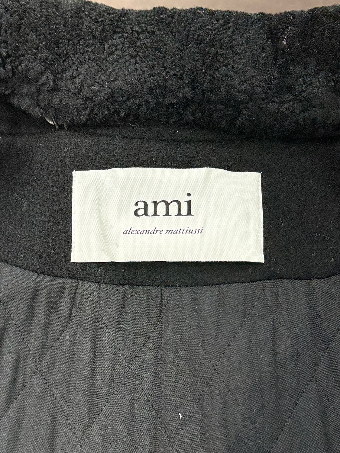 아미 시어링 칼라 봄버 자켓 블랙 상품이미지7