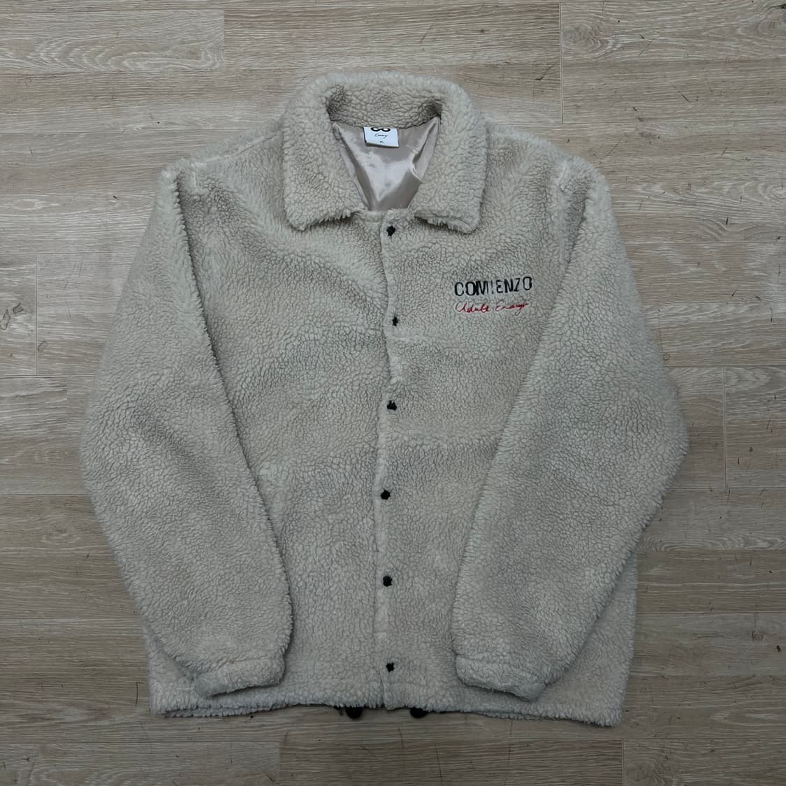 코미엔조 뽀글이 후리스 플리스 코치자켓 [아이보리] XL/105 상품이미지1