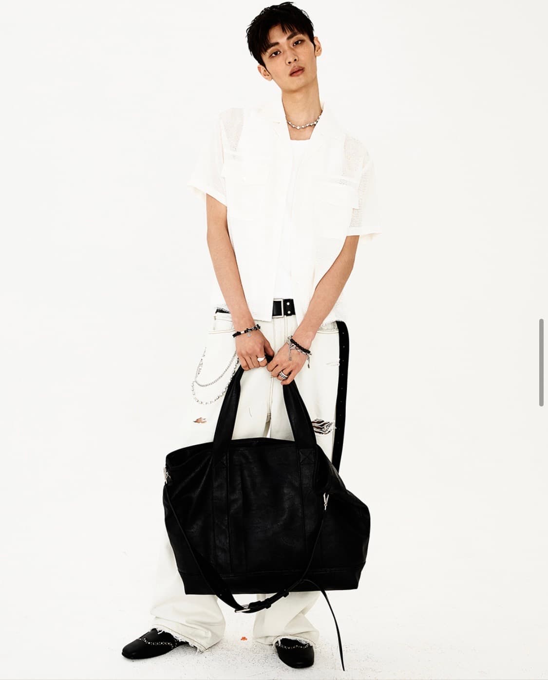 알렌느 포우 레더 얼스 백 블랙 상품이미지3