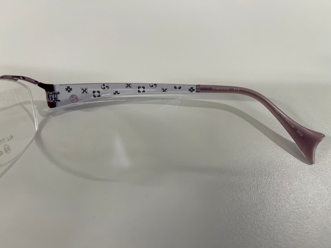 심포니 SYMPHONIE 일본 티타늄 반무테 안경 빈티지 90s 3번 상품이미지5