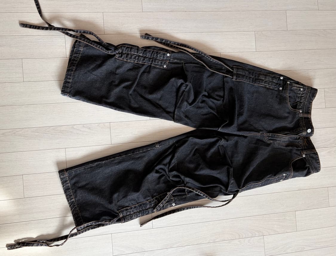 헤더헬렌 VTG 데님 재킷, 팬츠 블랙 상품이미지5