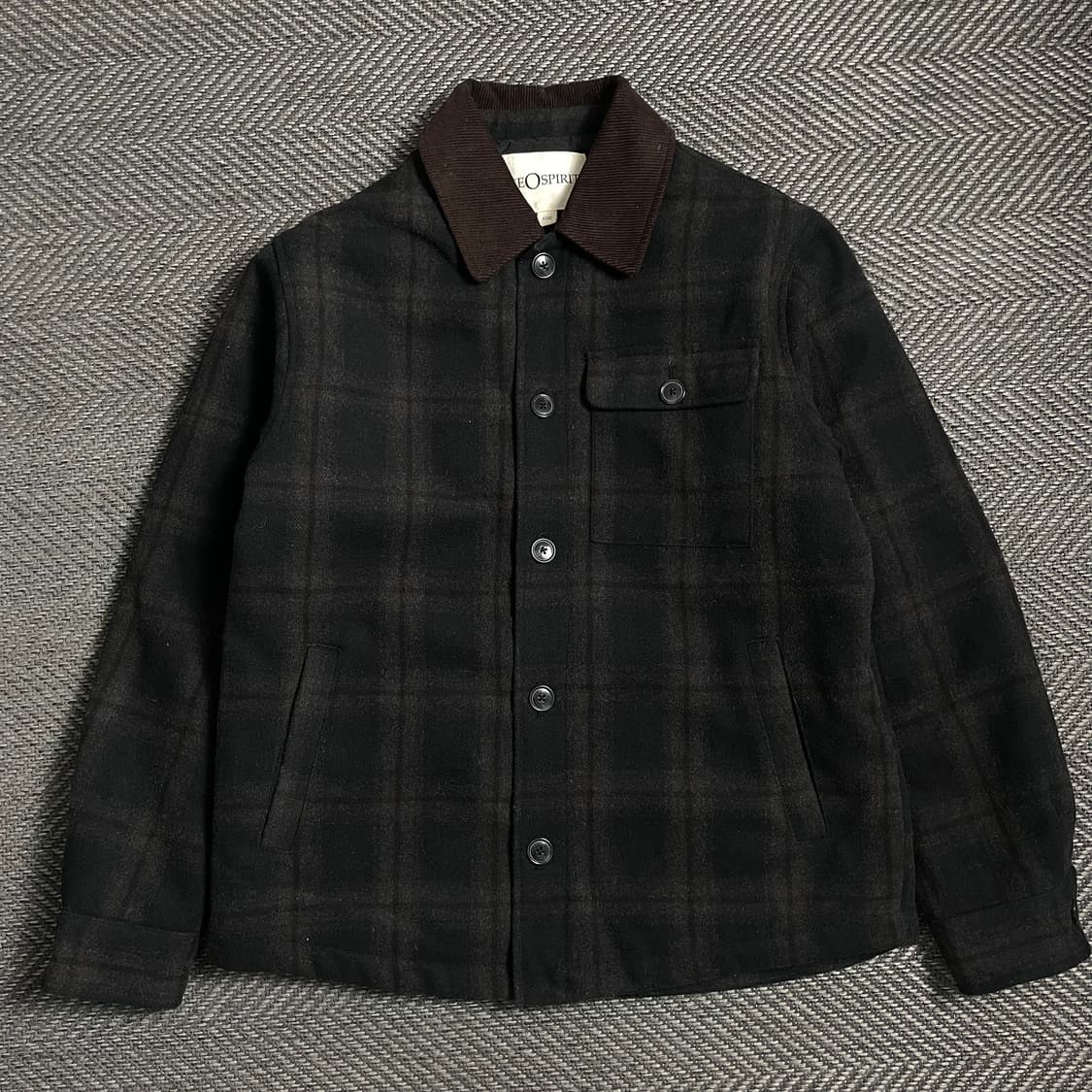 Geospirit 아메카지 체크 패턴 퀼팅 자켓y 4929 상품이미지2