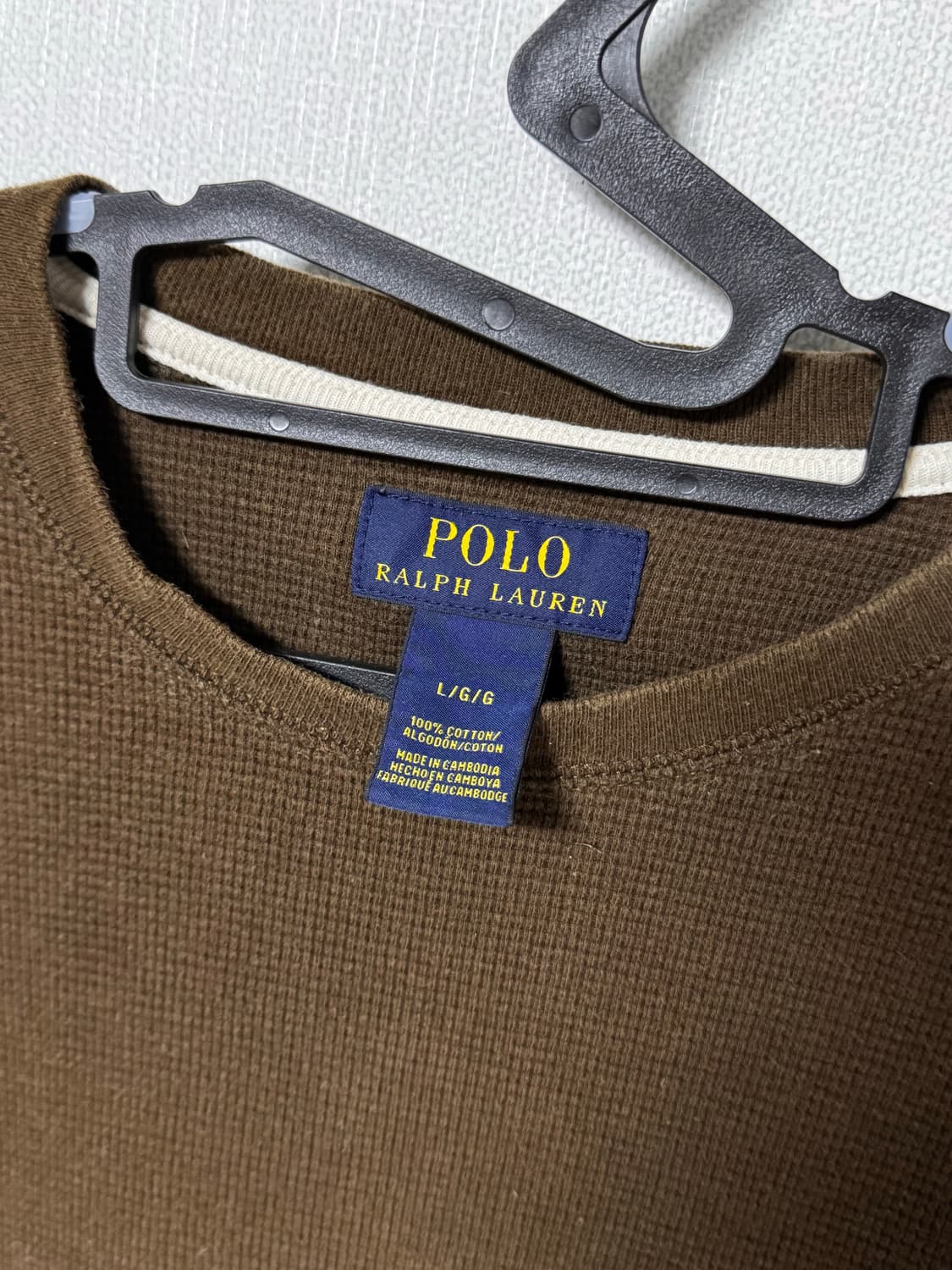 폴로 랄프로렌 브라운 와플 긴팔 니트 상품이미지4