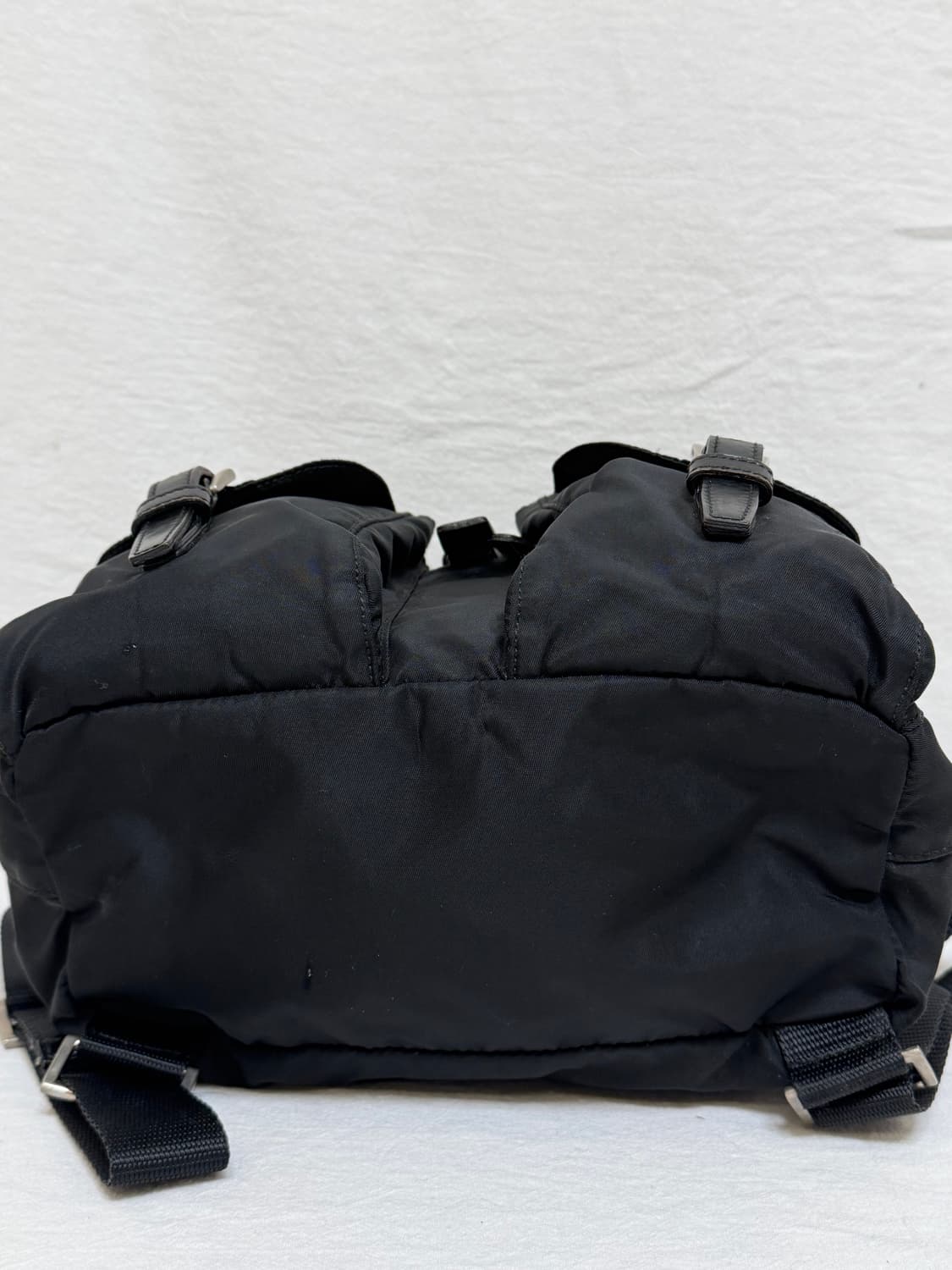 정품 프라다 포코노 나일론 투포켓 스몰 백팩 블랙 상품이미지8