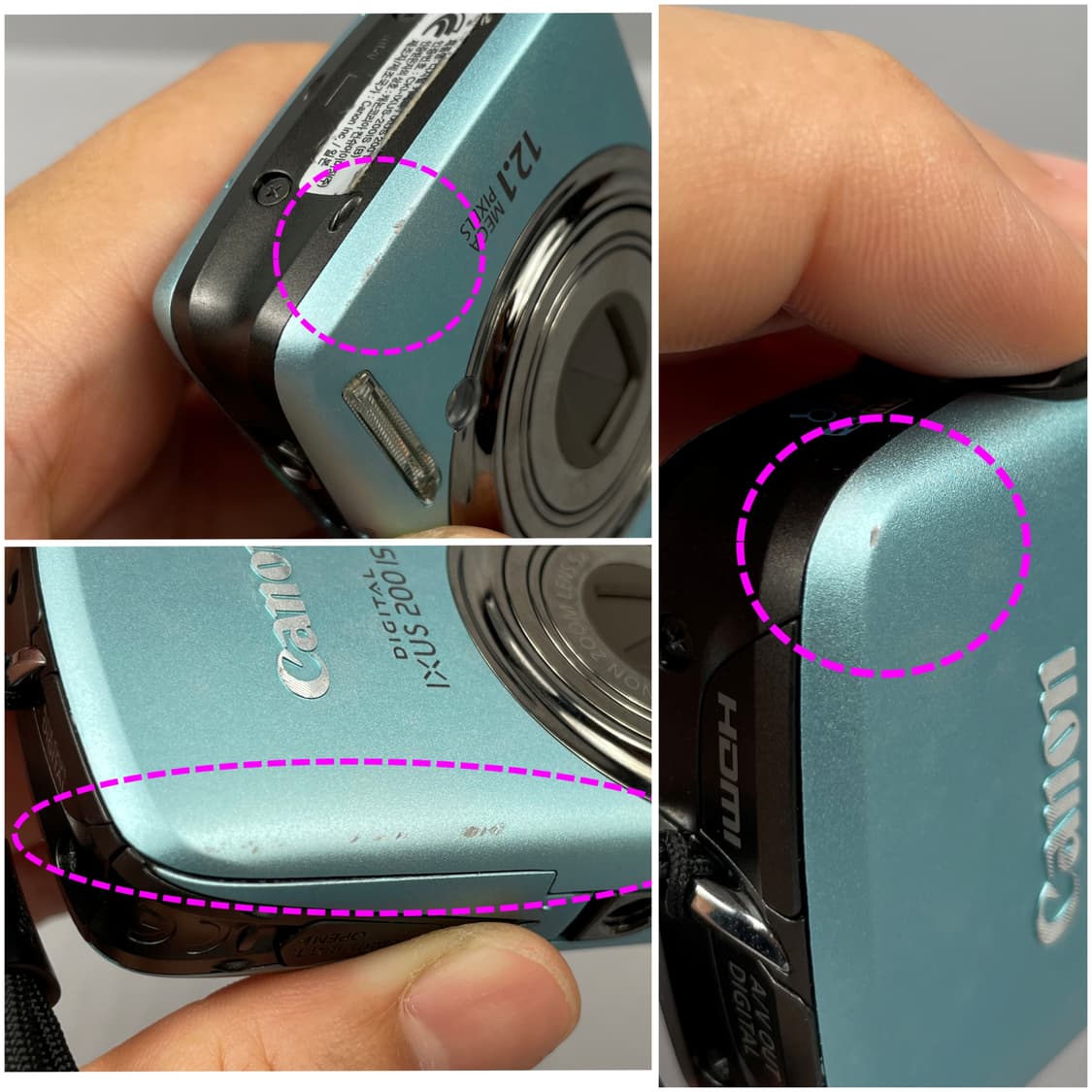 작례O 캐논 익서스 IXUS 200 IS 민트색 빈티지 디지털 카메라 상품이미지8