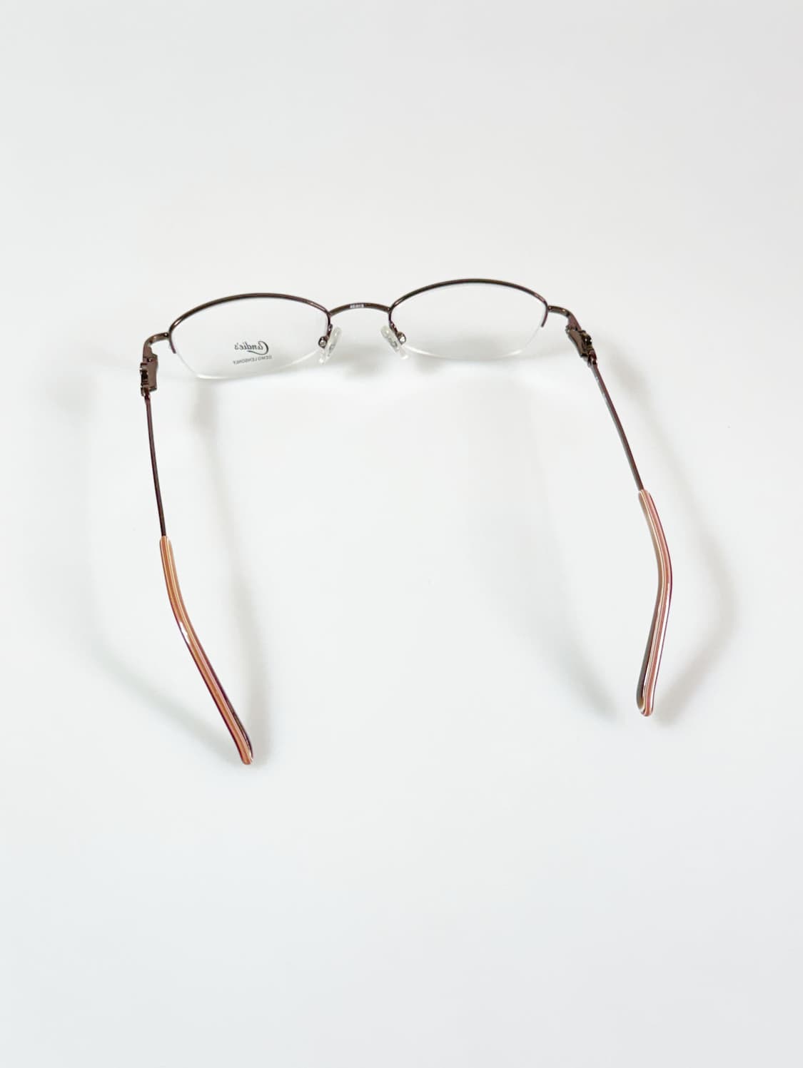 CANDIES 반무테 오벌 메탈 프레임 빈티지 안경 상품이미지6