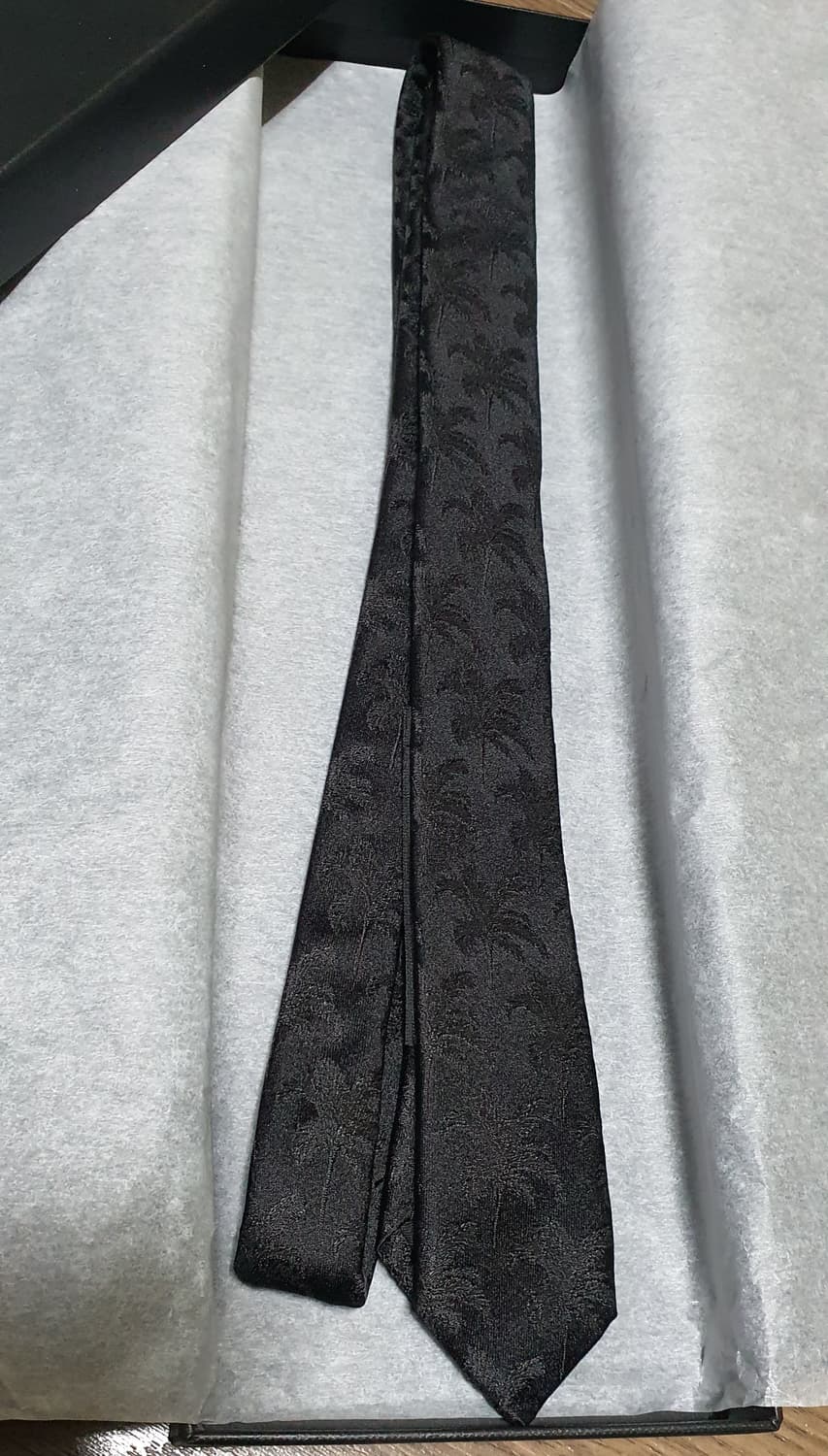생로랑 야자수 자카드 넥타이 스키니 타이 상품이미지3