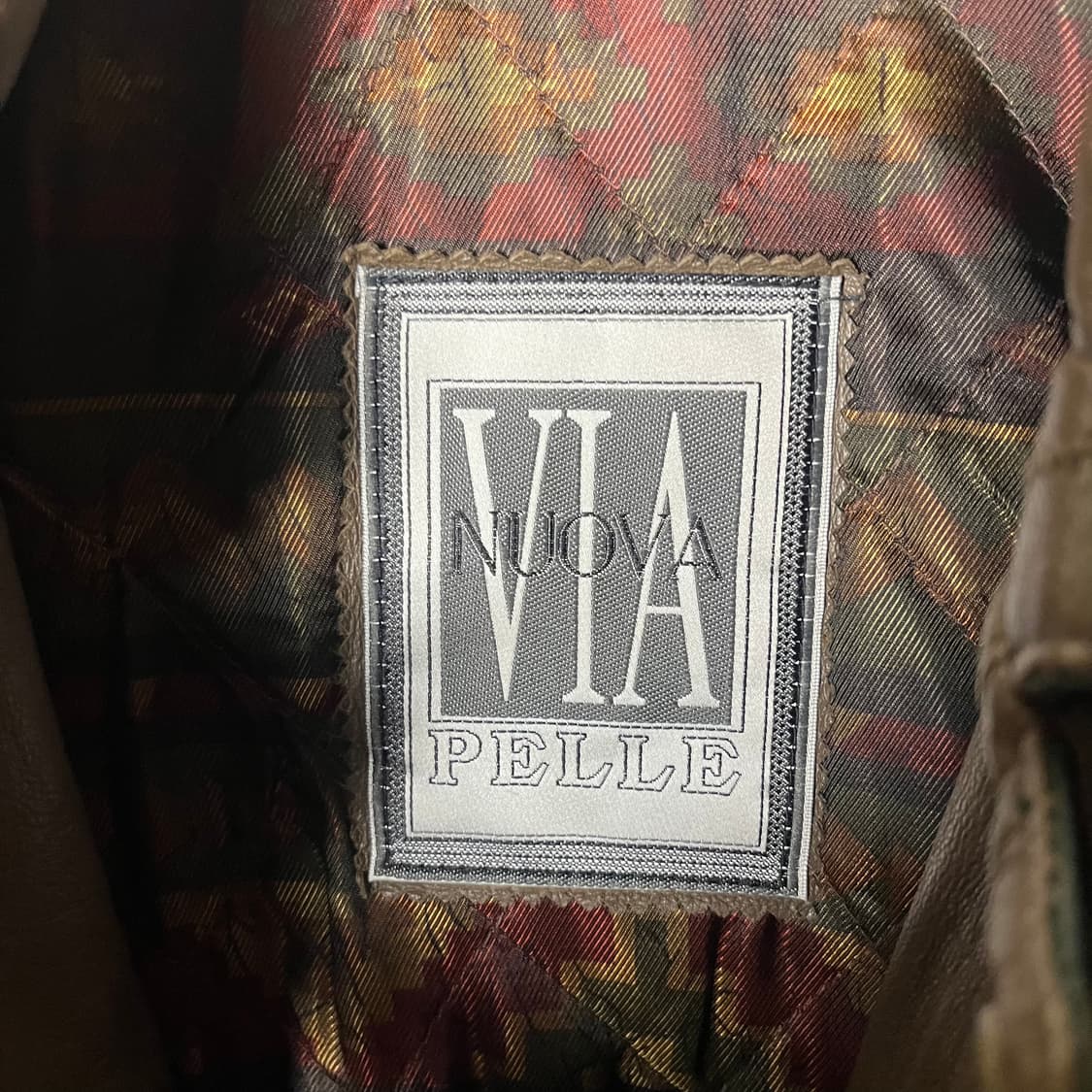 [Via Nuova Pelle] 램스킨 패치워크 레더자켓 상품이미지5