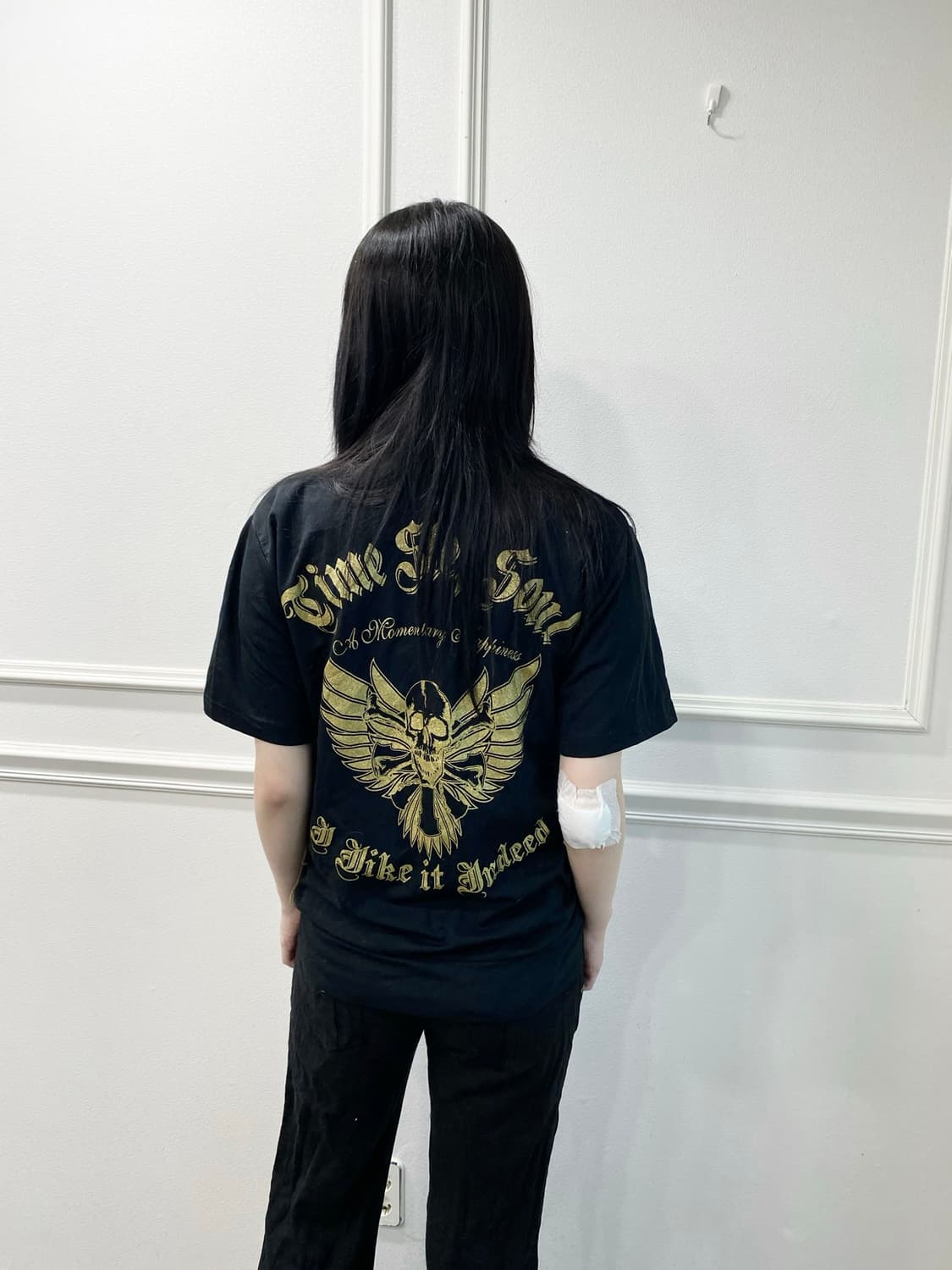 [TimeStep] Y2K Gold Print Punk Zip Up 상품이미지3