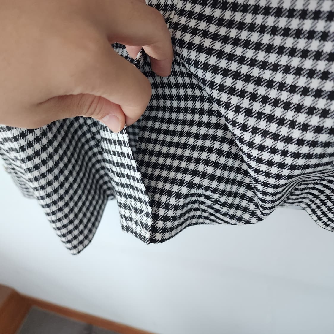 수입 깅엄 체크 더블 블레이저 자켓 상품이미지6