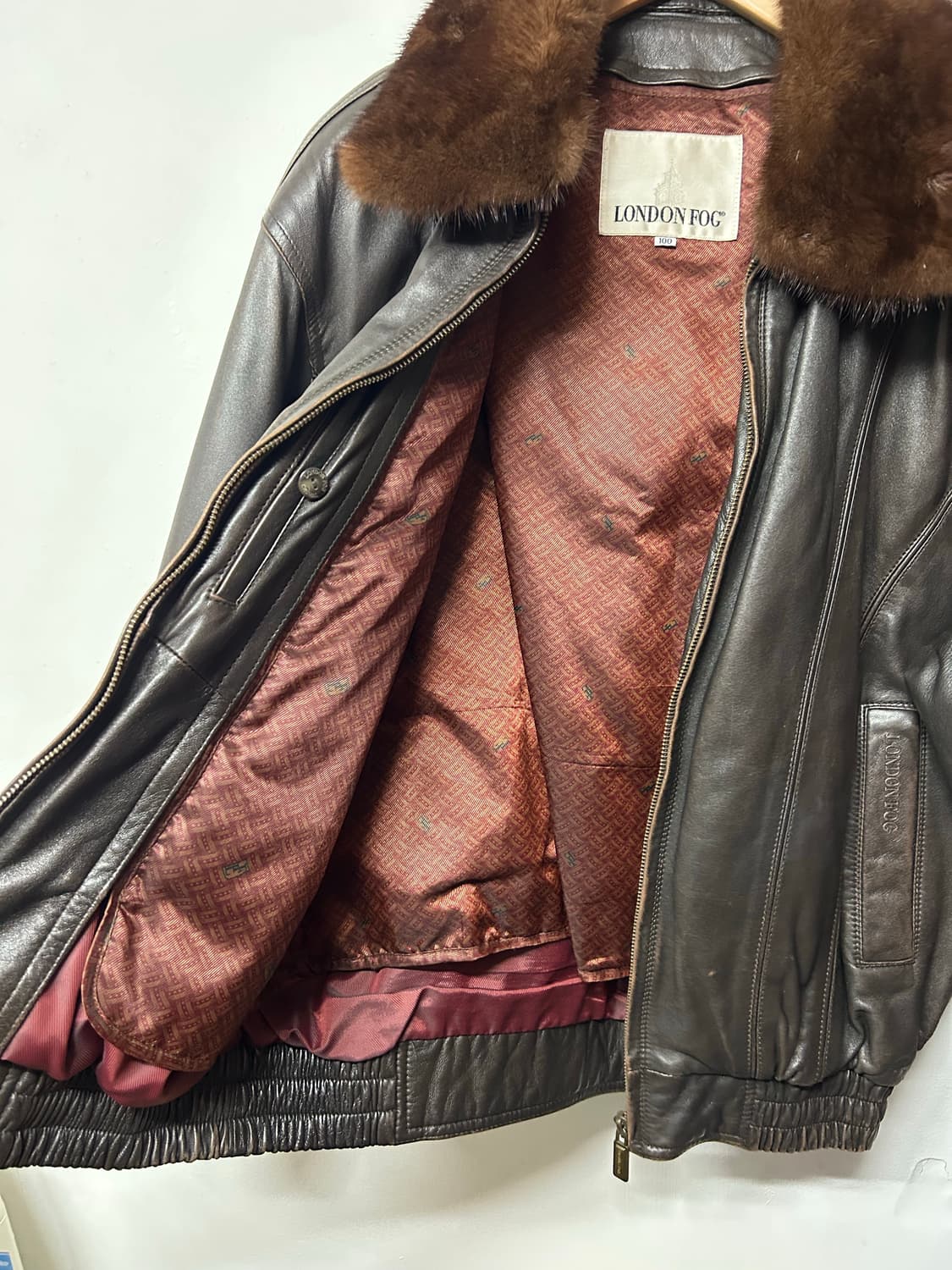 런던포그 밍크 퍼 가죽자켓 100 상품이미지6