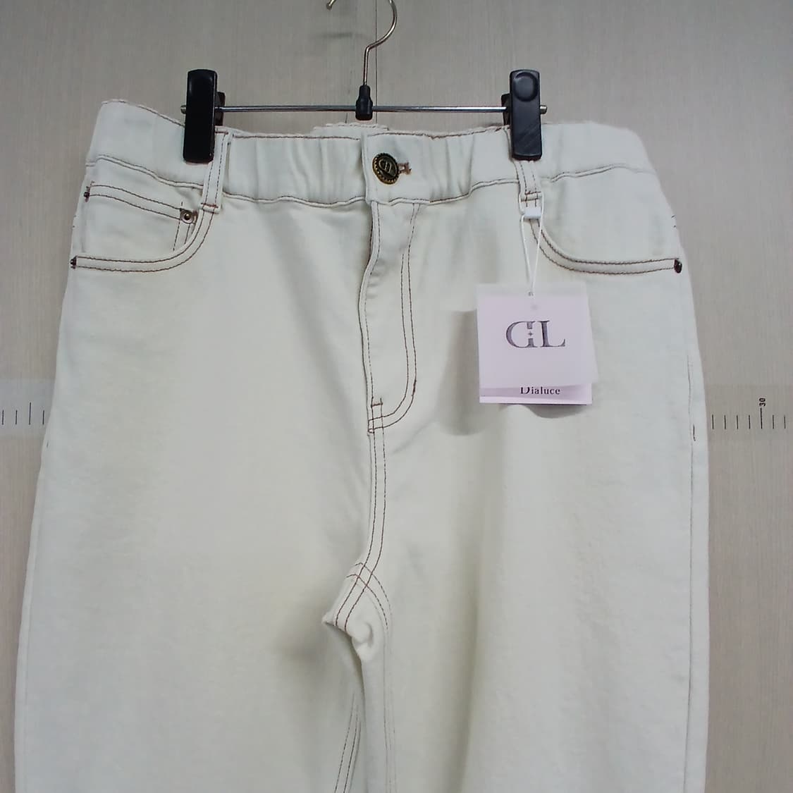 GL Disture 화이트 데님 팬츠 상품이미지2