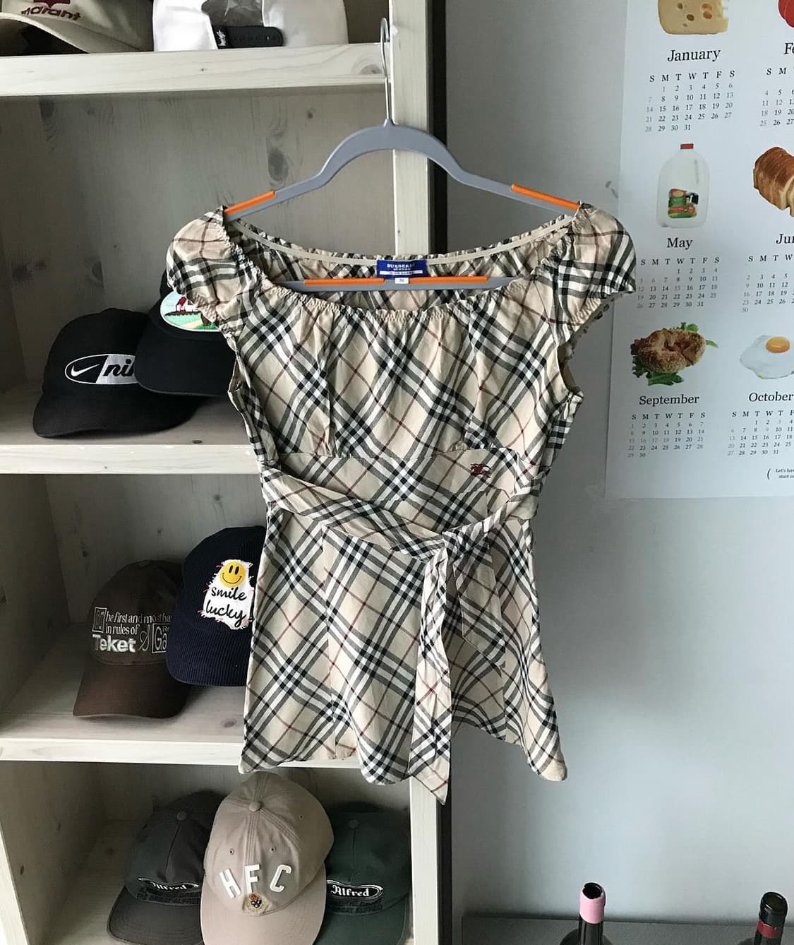 버버리 로고 노바체크 블라우스 상품이미지1