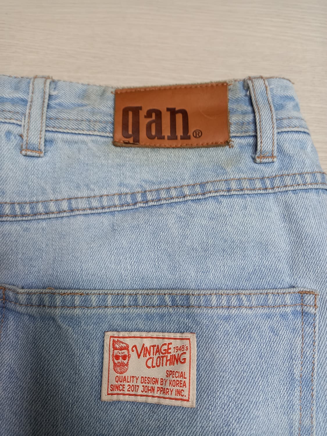 30 Magoodgan 빈티지 데님 버뮤다 연청 30-227 상품이미지3