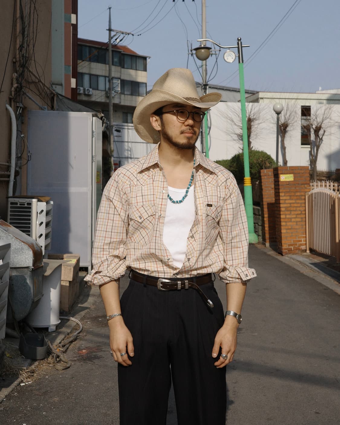 빈티지 웨스턴 레더 드레스 벨트 상품이미지6