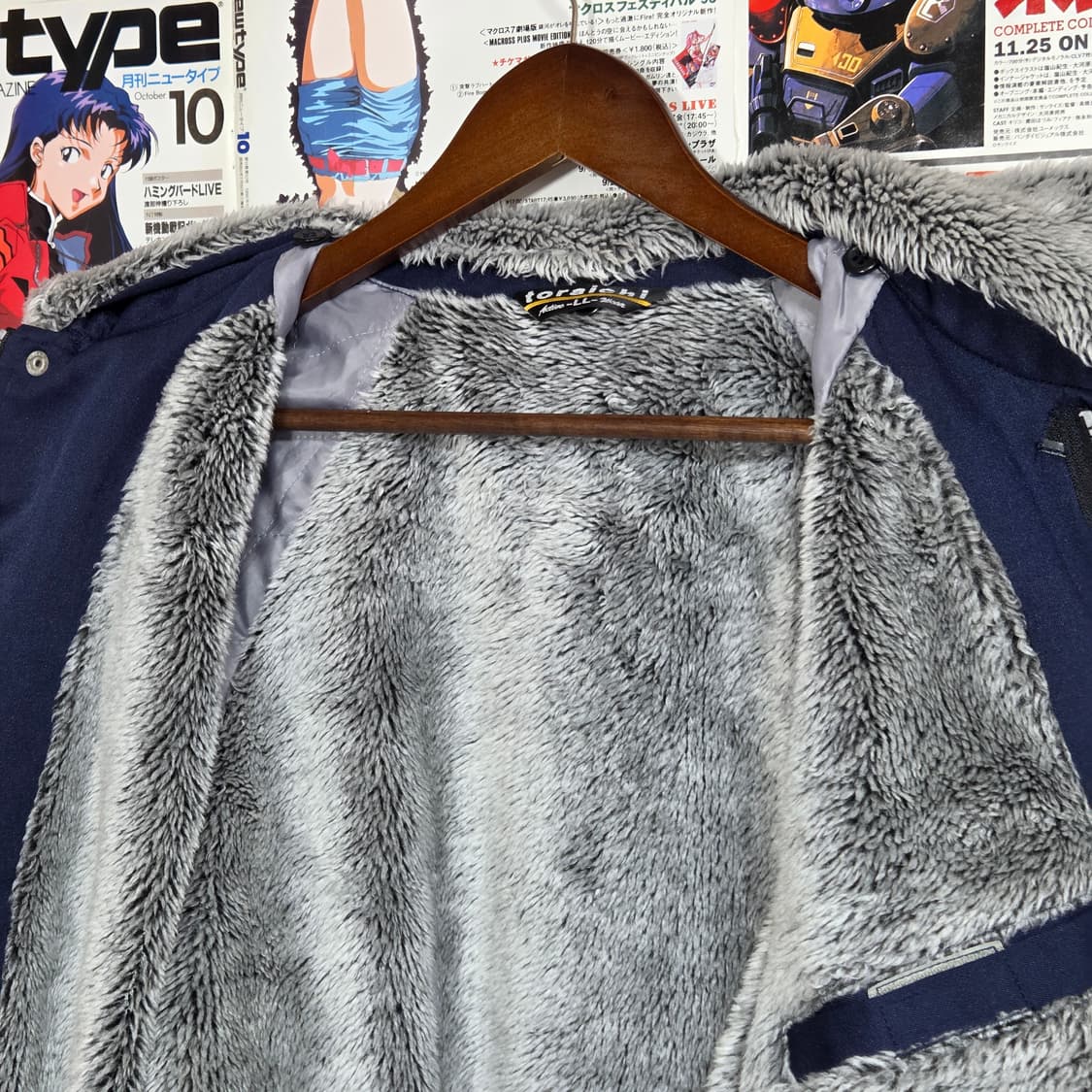 JPN 토라이치 메카닉 네이비 퍼 봄버 점퍼 상품이미지10