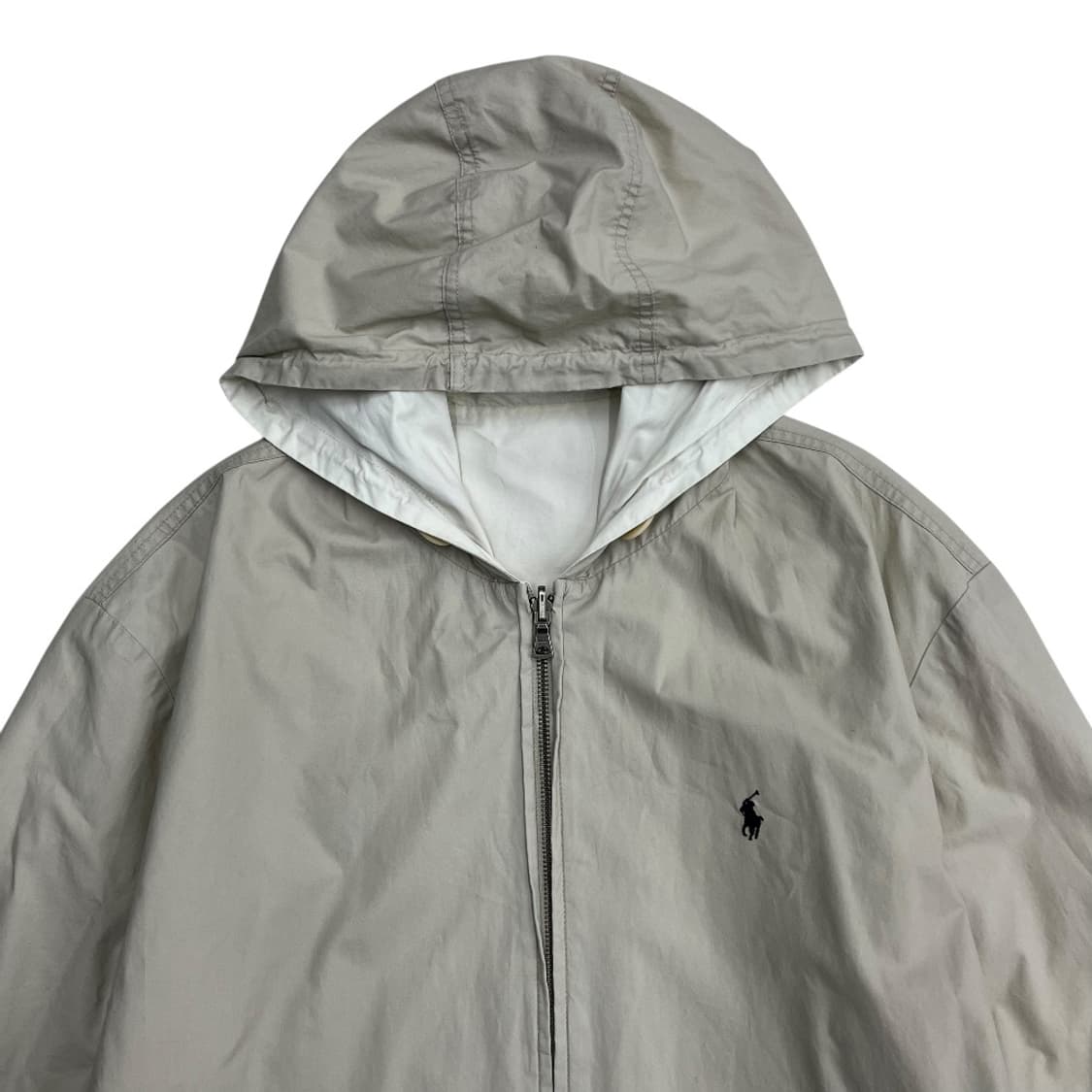  폴로 랄프로렌 네이비포니 리버시블 아이보리 후드 자켓 L 상품이미지6