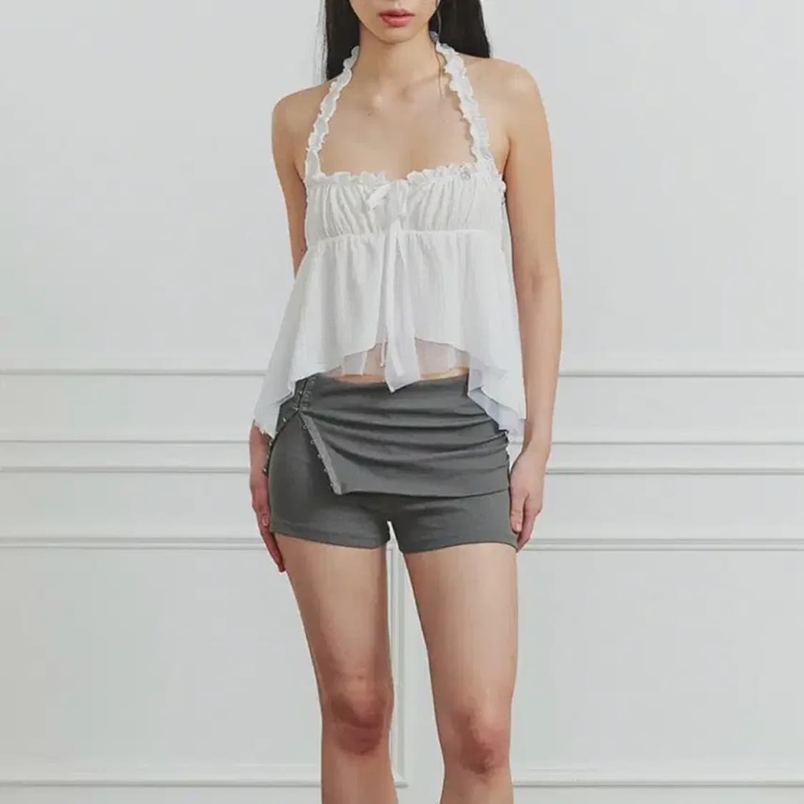 새상품 페인오어플레져 달링탑 화이트 상품이미지2