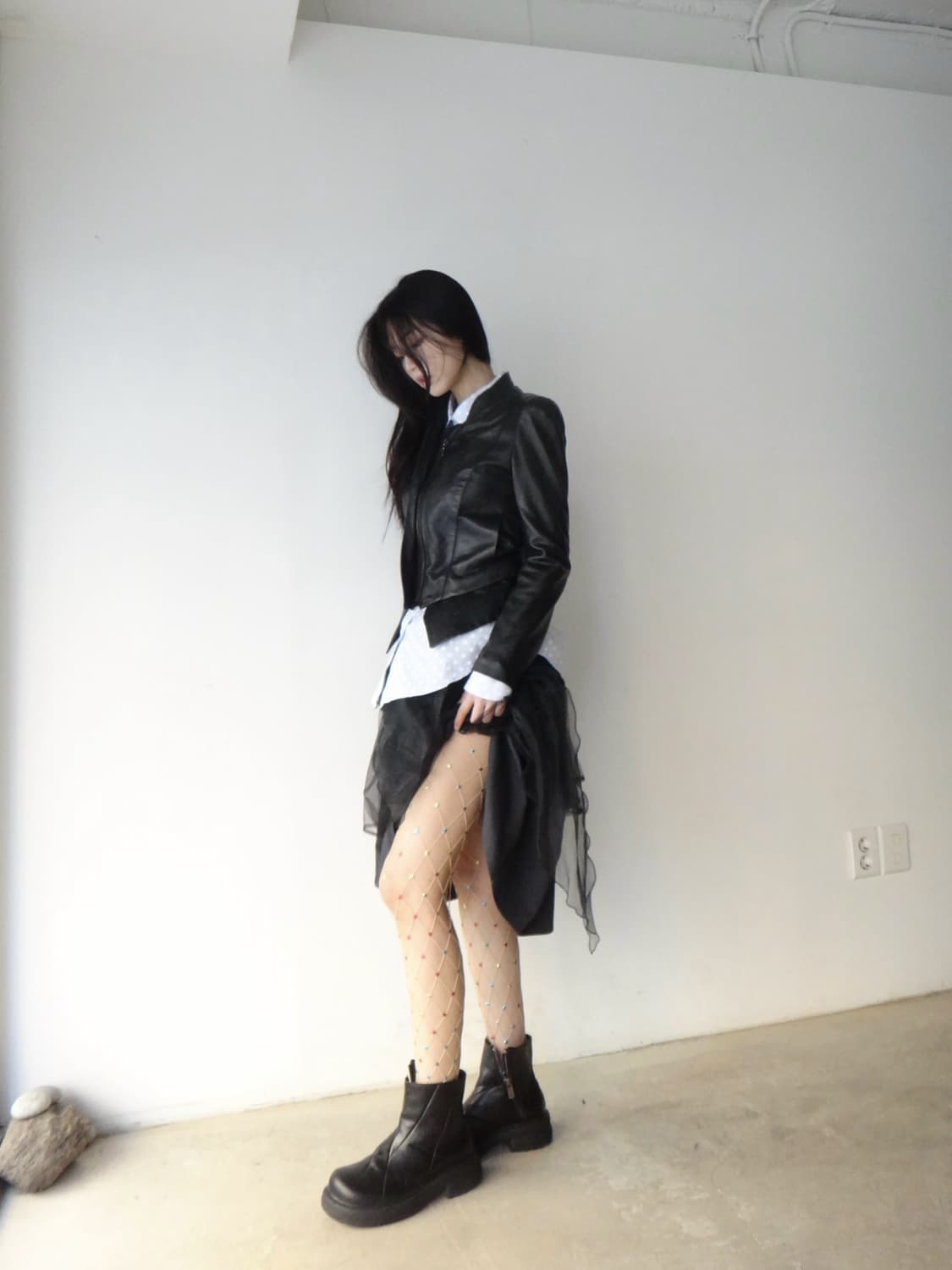 Dot pattern stripe shirt / skyblue 상품이미지7