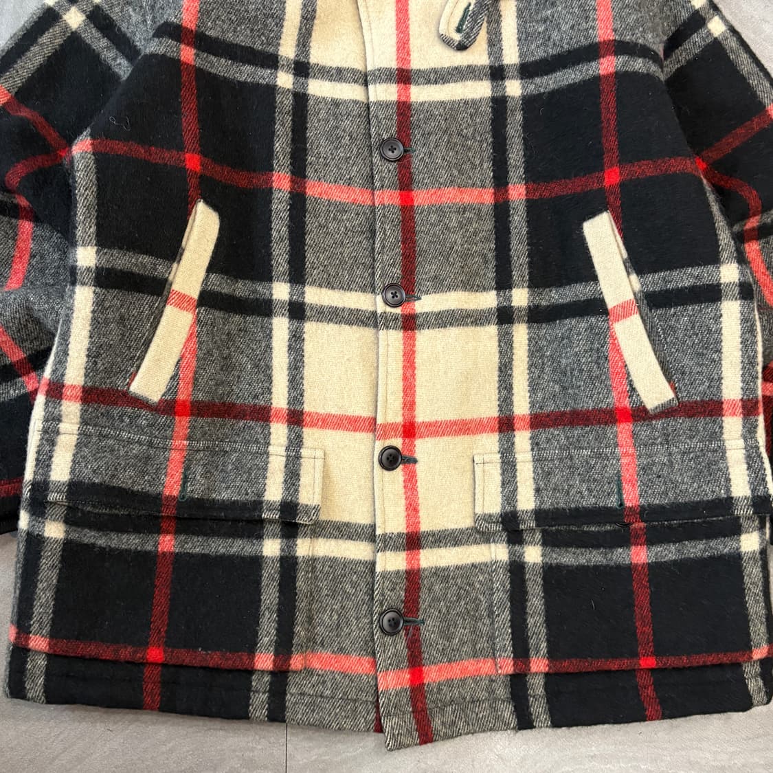 90s 90년대 일경물산 폴로 울 하프 코트 자켓 상품이미지4