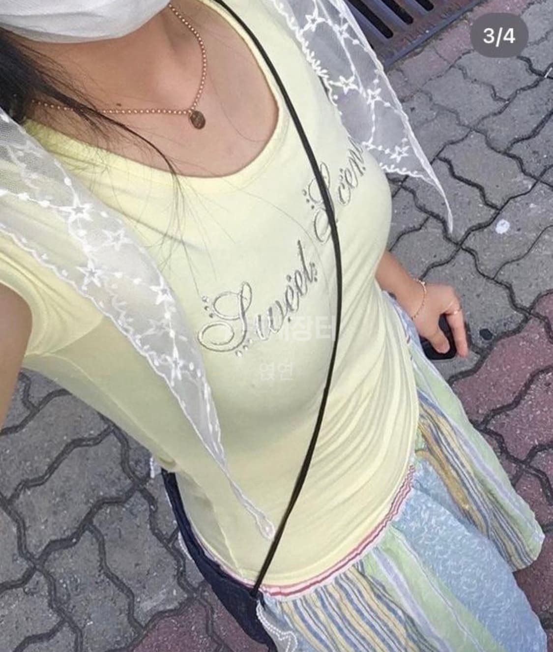 대장 레몬 레이스 빈티지 코디셋세트 카모메산장 미라이클립 상품이미지1