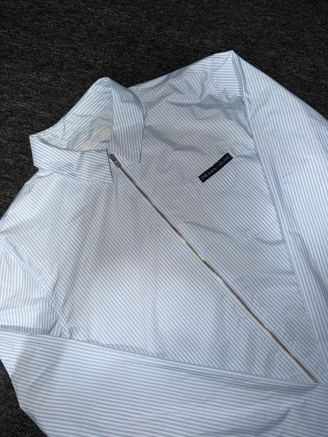 프라다 남성 스트라이프 삼각로고 셔츠자켓 100(L사이즈) 상품이미지2