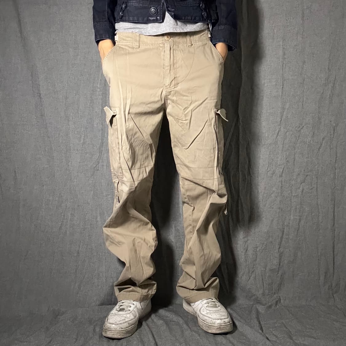 베이지색 카고 바지 상품이미지3