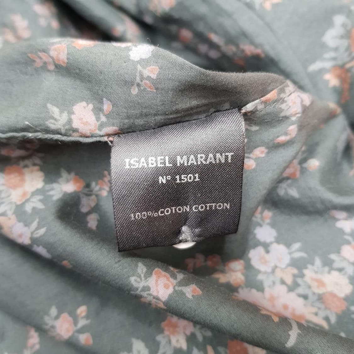 이자벨마랑 에뚜왈 플로럴 프린트 코튼 셔츠 원피스 1사이즈 상품이미지8