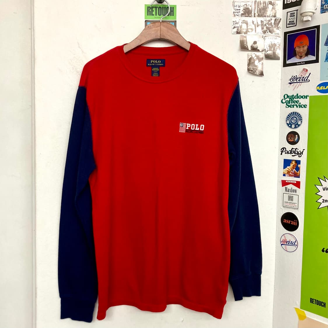 폴로 투톤 와플 롱슬리브 상품이미지1