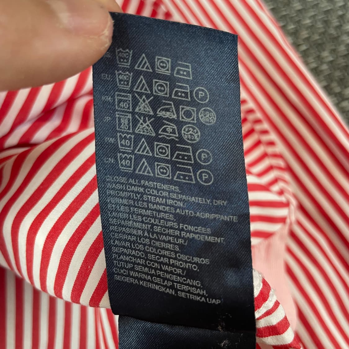 타미힐피거 레드스트라이프 옥스퍼드 코튼 셔츠 M 상품이미지6