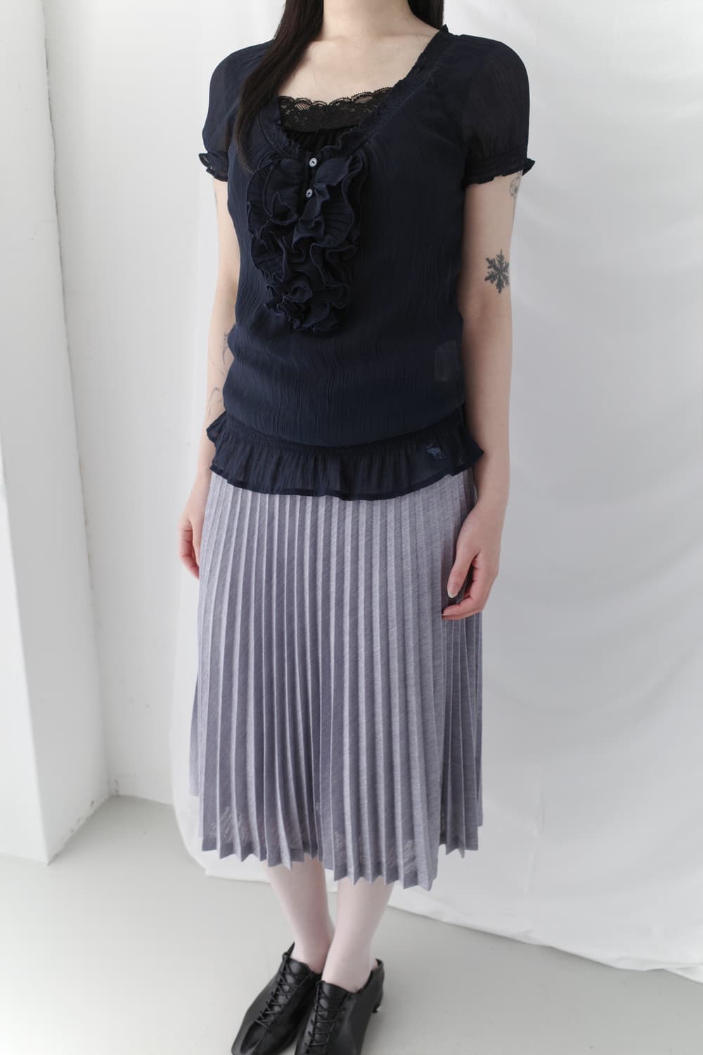 abercrombie) frill half blouse  상품이미지6