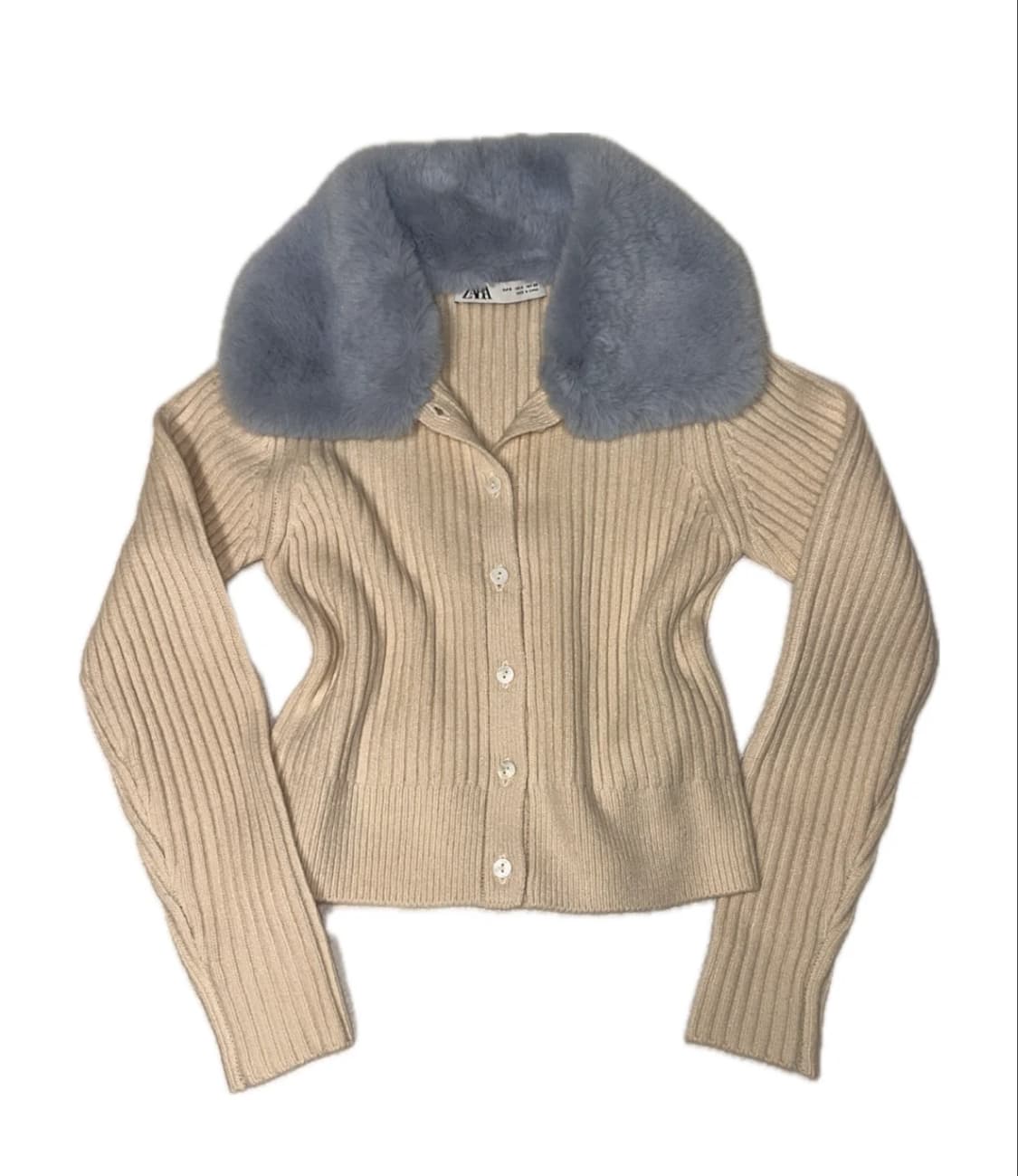 자라 퍼 니트 가디건 상품이미지1