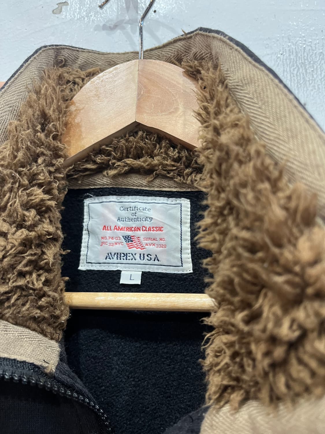 AVIREX 아비렉스 밀리터리 스웻 집업 L 상품이미지4