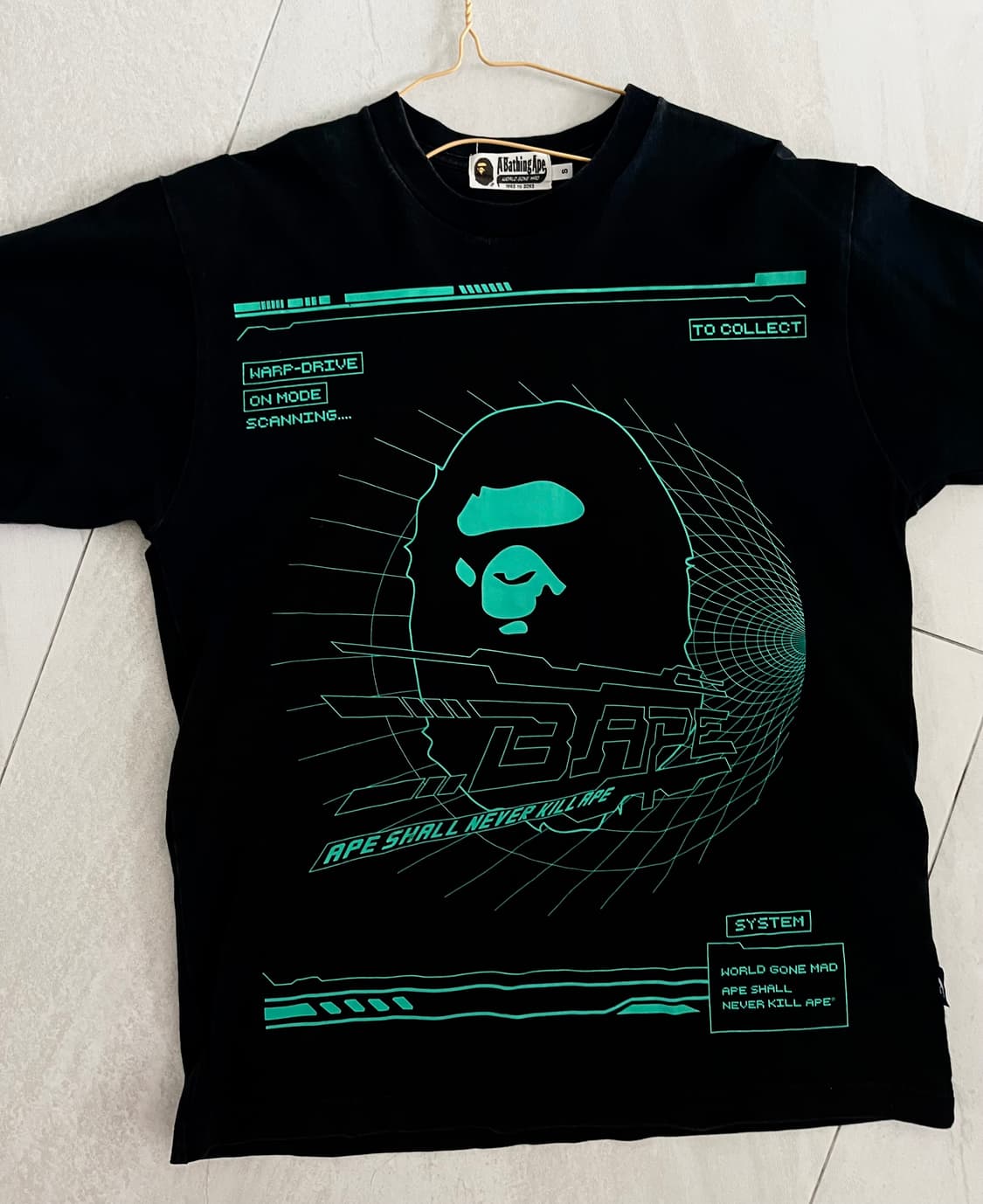 베이프 반팔 블랙 s 상품이미지1