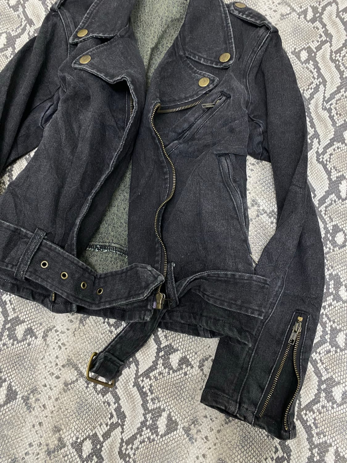 [CRYX•SPS]Y2KMood Leopard Detail Denim R 상품이미지3