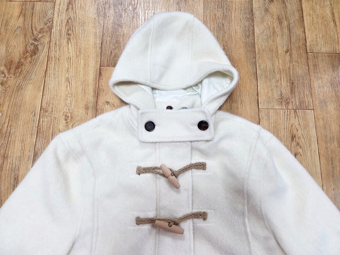 파르티멘토(PARTIMENTO) 헤어리 울 숏 더플코트 프리사이즈 새상품 상품이미지3