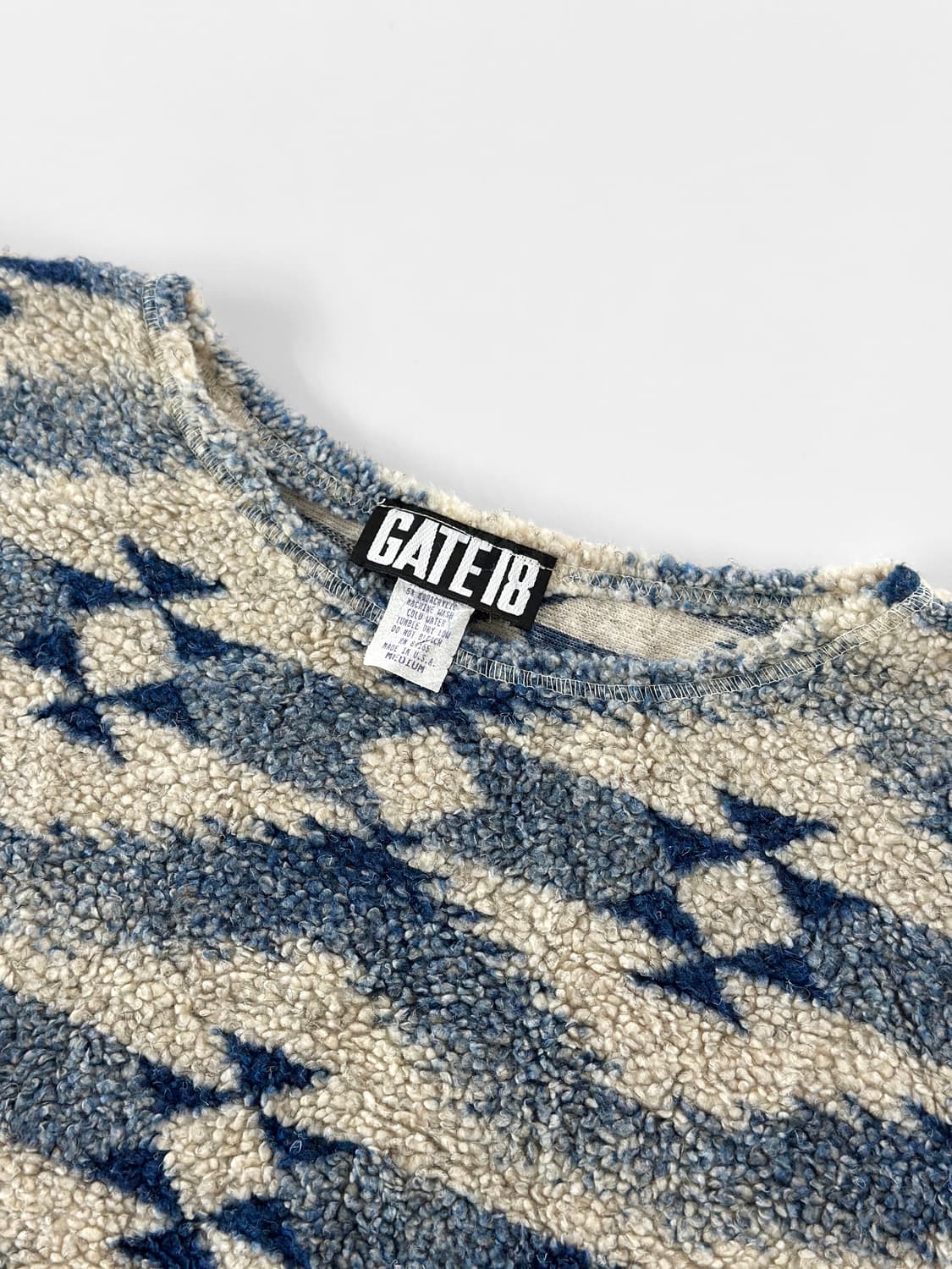 90s 빈티지 Gate18 나바호 패턴 부클 플리스 상품이미지5