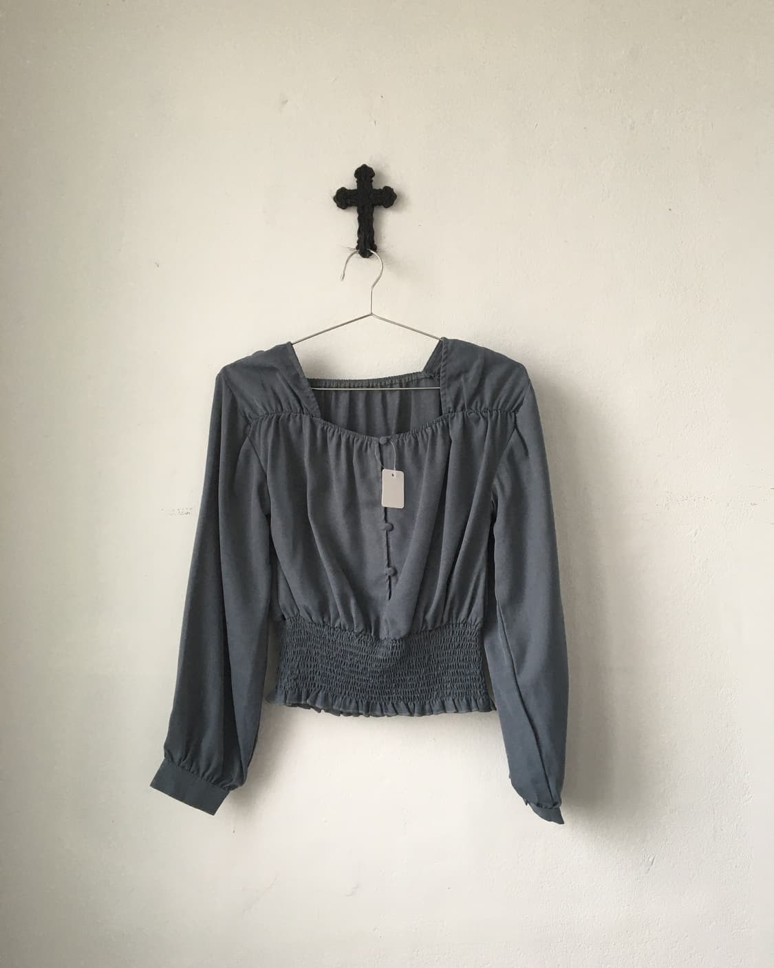 Glossy button up blouse 상품이미지2