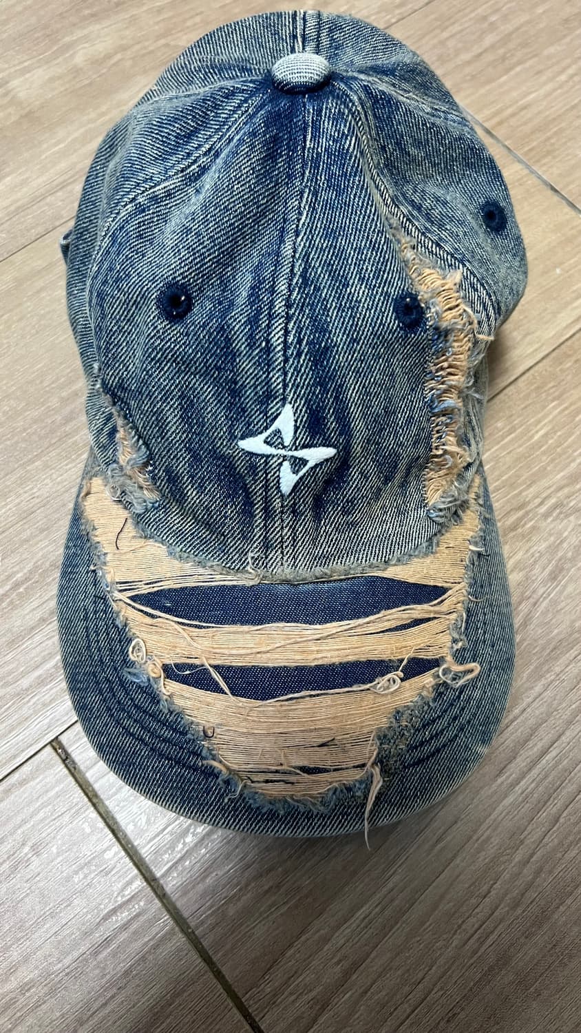 BLR 비엘알 그런지 데님 캡 네이비 상품이미지2