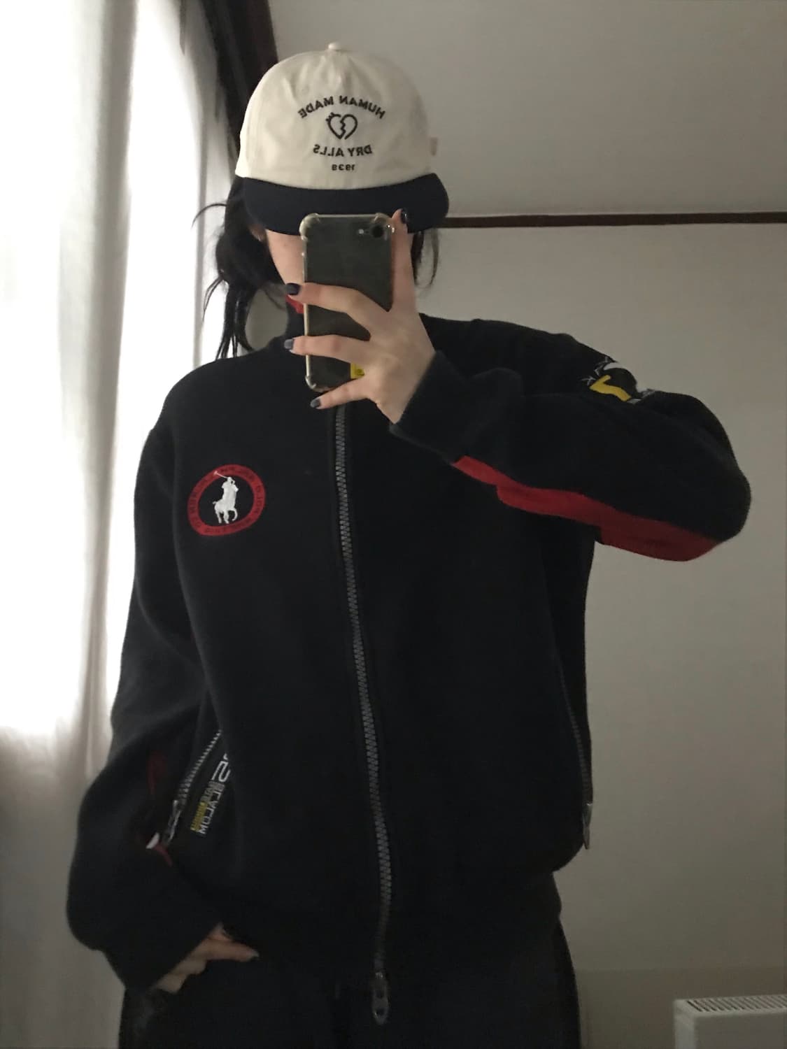 폴로 블랙 빅포니 레이싱 니트집업 상품이미지2