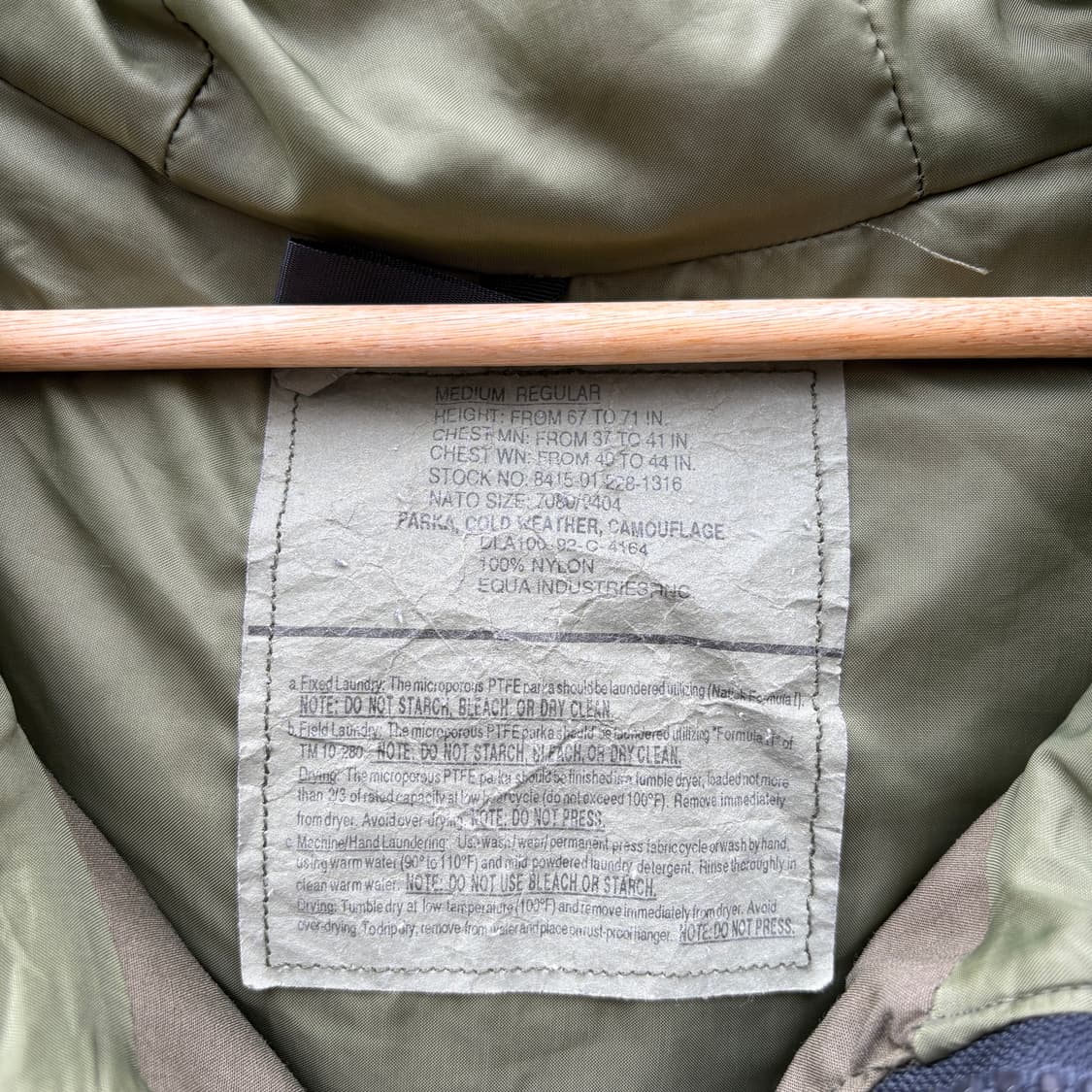 US Army 미군 오리지널 밀리터리 고어텍스 자켓 상품이미지2