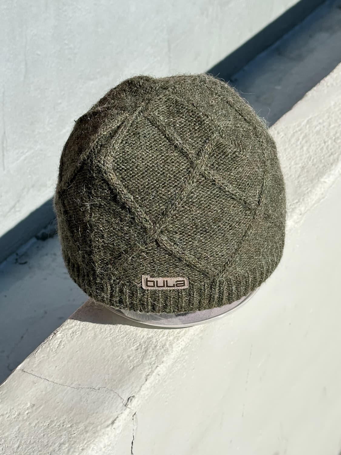 [F] 빈티지 케이블 짜임 카키 비니 모자 Canada 상품이미지1