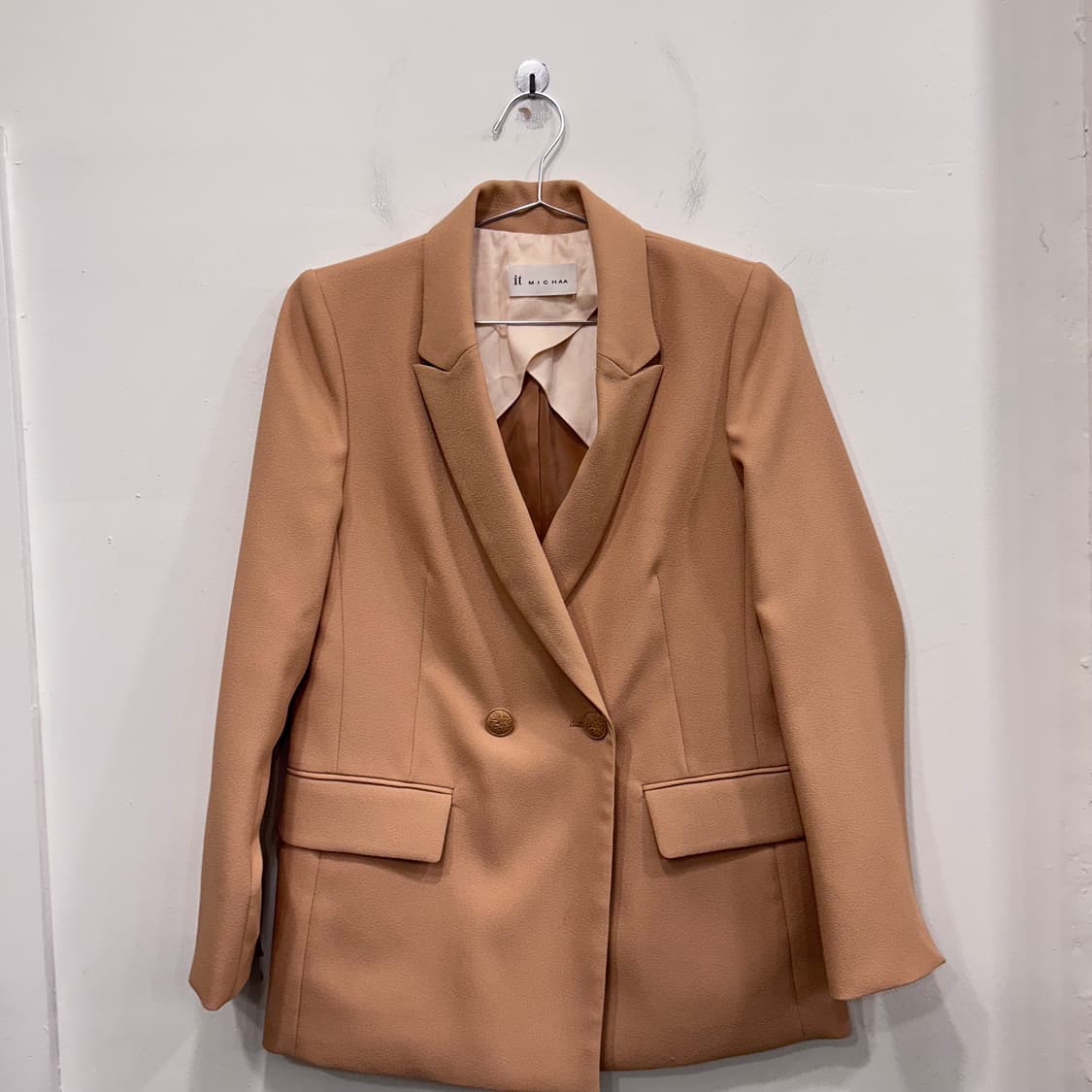 잇 미샤 부클 코튼 더블 원버튼 블레이져 상품이미지2