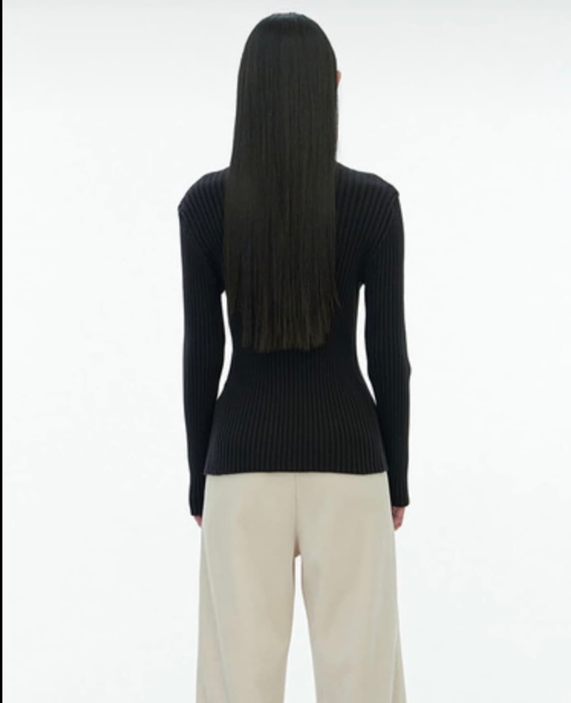 아모멘토 RIBBED HIGH NECK CARDIGAN 상품이미지2