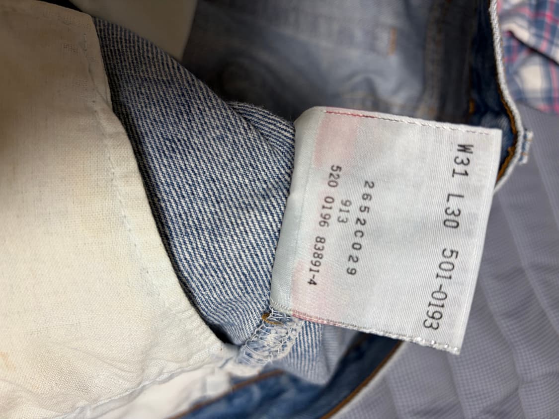 리바이스 빈티지 501 31*30(미국제) 상품이미지4